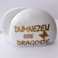 Suport servetele portelan auriu, Dumnezeu este dragoste! Suport servetele portelan auriu, Dumnezeu este dragoste!